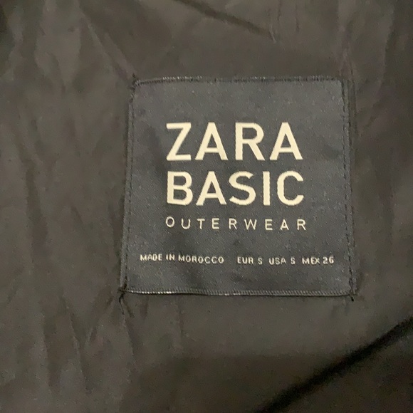 Zara Basic Black coat Small - Picture 6 of 8